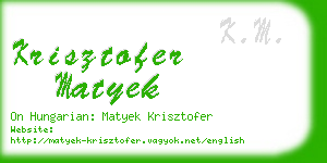 krisztofer matyek business card